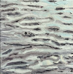 Leen van Duivendijk, Parelmoer(2), olieverf en pigmenten op doek, 20x20 cm