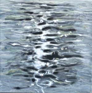 Leen van Duivendijk, Breda's water, olieverf op doek, 40x40 cm